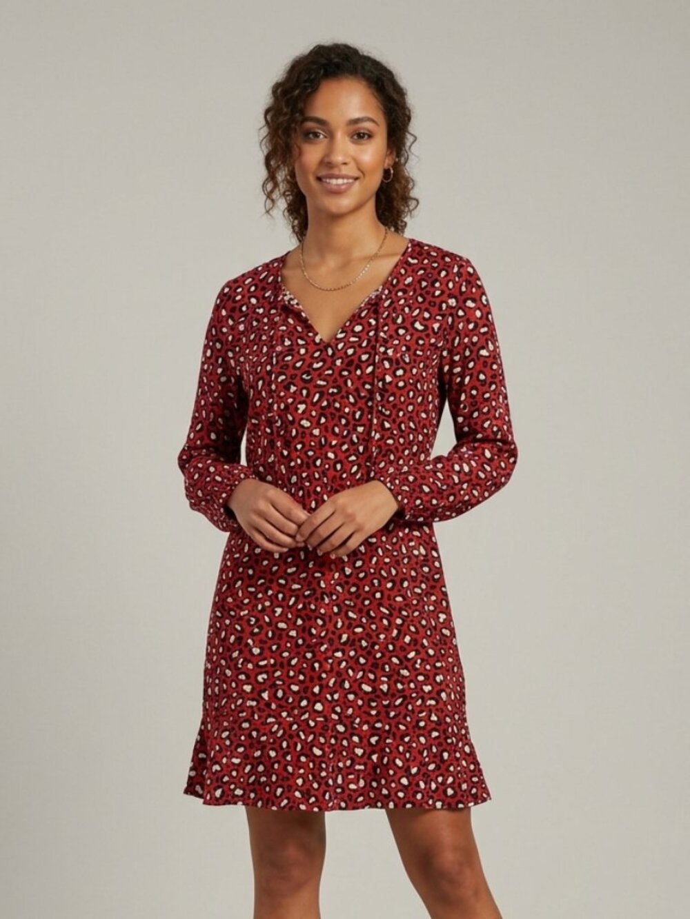 Old Navy Animal Print Dress in Red, Pink and Black